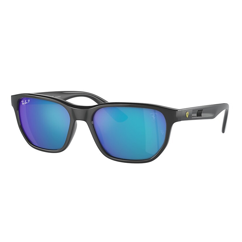 ray-ban occhiali da sole per uomo rb4404m f687a1 57-18 scuderia ferrari collection polarized, blu, male