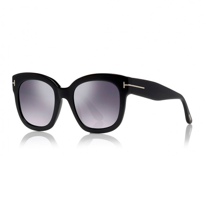 Tom Ford Eyewear BEATRIX FT0613 01C-SHINY BLACK/SMOKE MIRROR