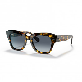 RAY-BAN State Street Fleck Sunglasses - Polished Yellow Havana RB2186 STATE STREET FLECK Sunglasses in Yellow Havana and Blue  main image 4