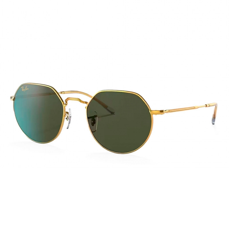 Ray-Ban Women's Gold/Green Sunglasses For Jack Rb3565 Sunglasses