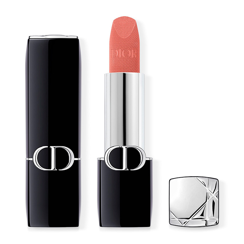 Dior _100 Nude Look Aterciopelado Lipsticks Rouge Lipstick - Comfort And Long Lasting - Moisturizing Floral Treatment
