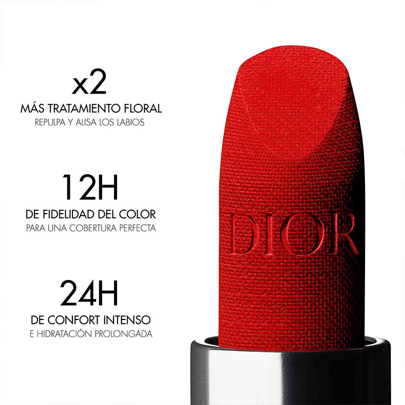 Dior ROUGE DIOR BARRA DE LABIOS - CONFORT Y LARGA DURACIÓN - TRATAMIENO FLORAL HIDRATANTE