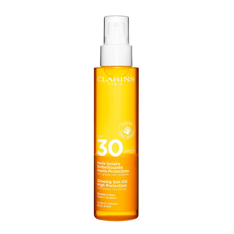 Clarins Corpo Huile Solaire Embellissante Olio ad alta protezione SPF30+