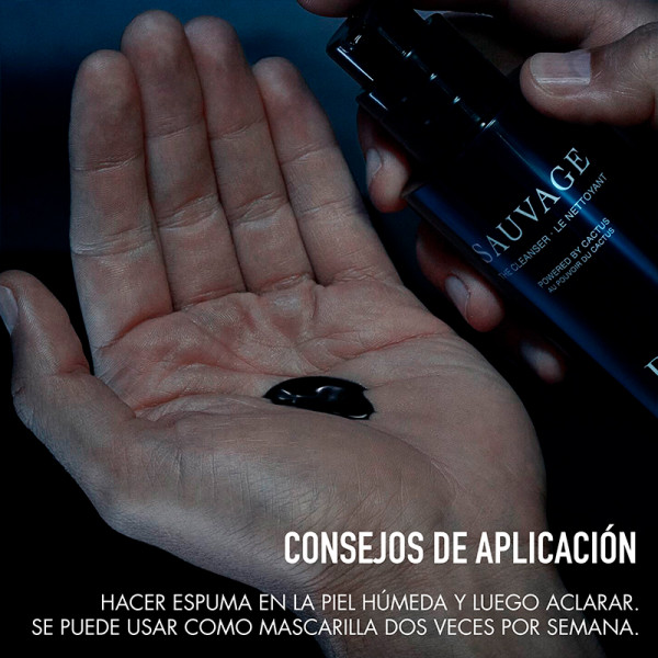 Limpiador facial - carbón negro y cactus - purifica y no reseca