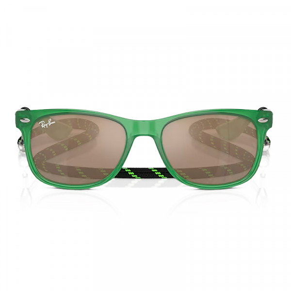 Ray Ban Junior RJ9052S Sunglasses Green Gold Wayfarer Kids