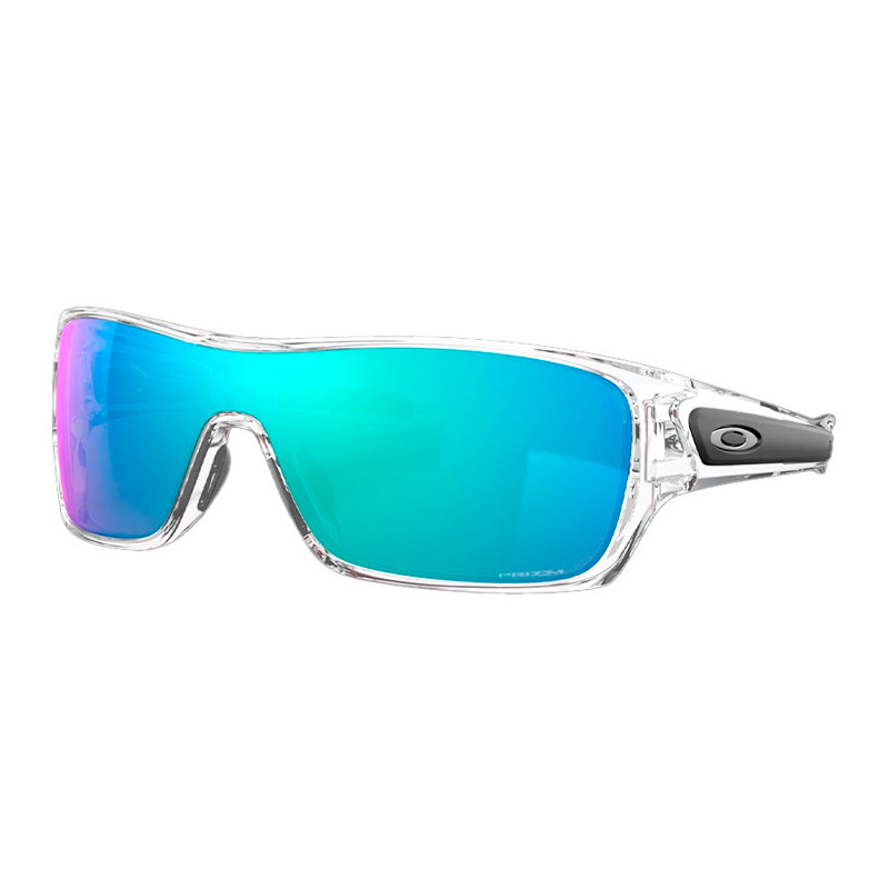 Oakley Man Sunglass Turbine Rotor - Frame color: Polished Clear, Lens color: Prizm Sapphire