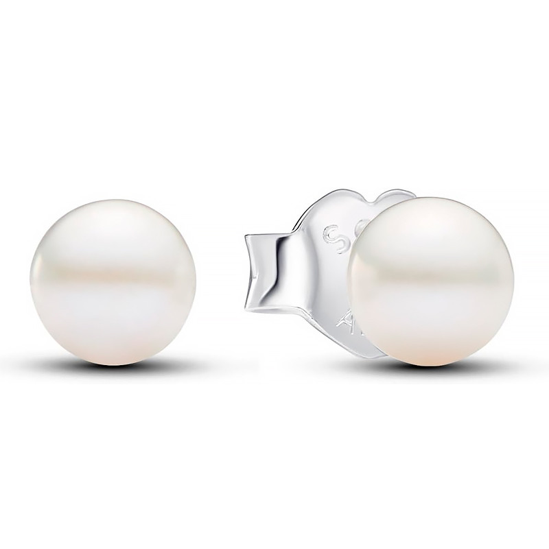 Pandora Pendientes de botón Perla Cultivada de Agua Dulce de 4.5mm 293168C01