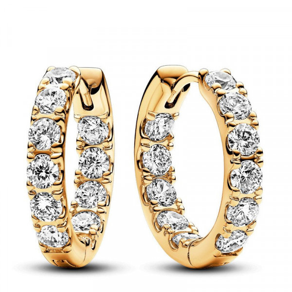 Timeless Brilliant Row Hoop Earrings 263002C01