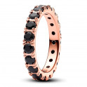 Glänzender schwarzer Fila Eternity Ring 180050C02