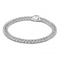 Bracelet chaîne cubaine pavé intemporel 593008C01