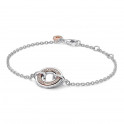 Pulsera Logo & Pavé en Dos Tonos Pandora Signature 582741C01