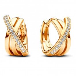 Pavé Cross Hoop Earrings 263150C01 - Sabina