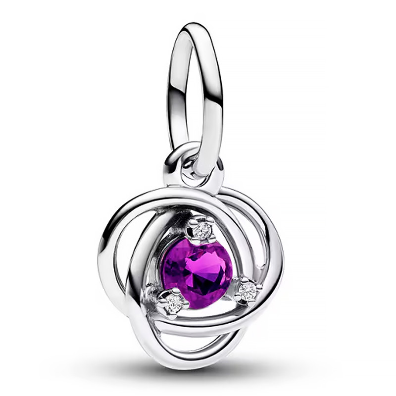 Pandora Charms Ciondolo pendente cerchio eternità viola 793125C02