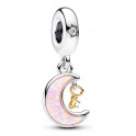 Charm Colgante Luna y Llave en Dos Tonos 762985C01