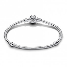 Bracciale A Catena Serpente Con Ciondolo Cuore E Cristalli Rosa, Regalo Per Donna - 3
