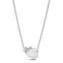 Blooming White Rose Necklace 393206C01