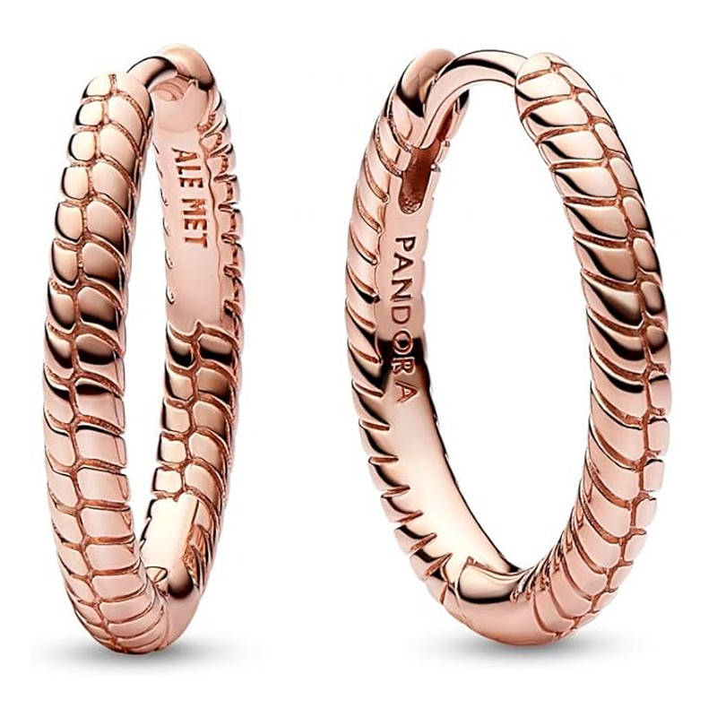 Pandora Gold Earrings Moments Hoop Earrings For Charm 282728C00 Small
