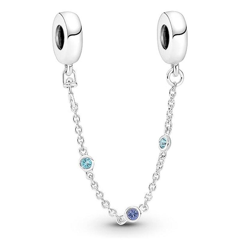 Pandora Blue Bracelets Safety Chain Three Gems 791688C01-05