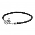 Pandora Moments Braided Leather Bracelet with T-Shaped Clasp 591675C01-S1