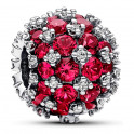 Shiny Round Charm in Pink Pavé 792630C03