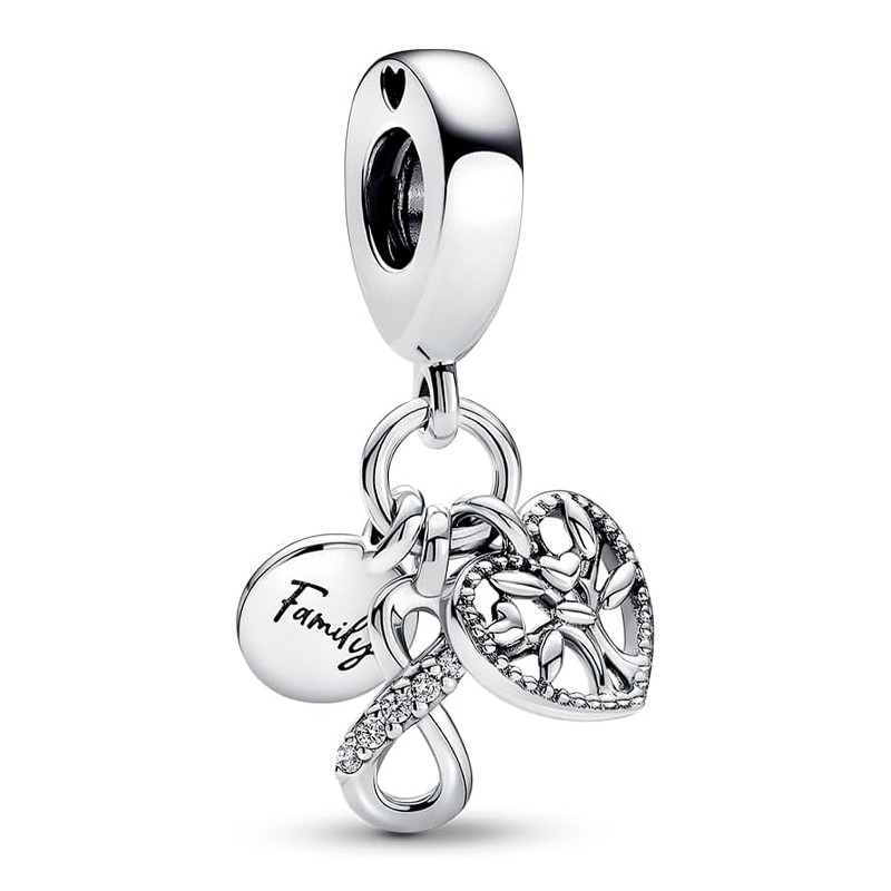 Pandora Charms Ciondolo con pendente Famiglia Triplo Infinito 792201C01