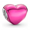 Ciondolo a cuore rosa metallizzato 799291C03