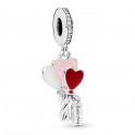 Ciondolo pendente in argento sterling con palloncini a cuore 798076CZ