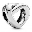 Breloque noeud coeur en argent sterling 798081