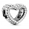 Breloque coeur moulé en argent sterling 797516