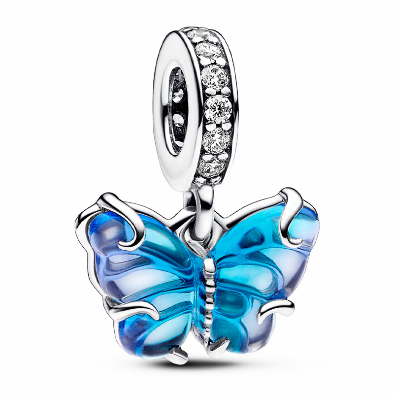 Pandora Charms Ciondolo pendente a farfalla in vetro di Murano 792698C01