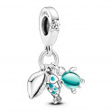 Charm Colgante Triple Pez, Tortuga Marina y Concha 791697C01