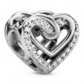 Intertwined Shiny Hearts Sterling Silver Charm 799270C01