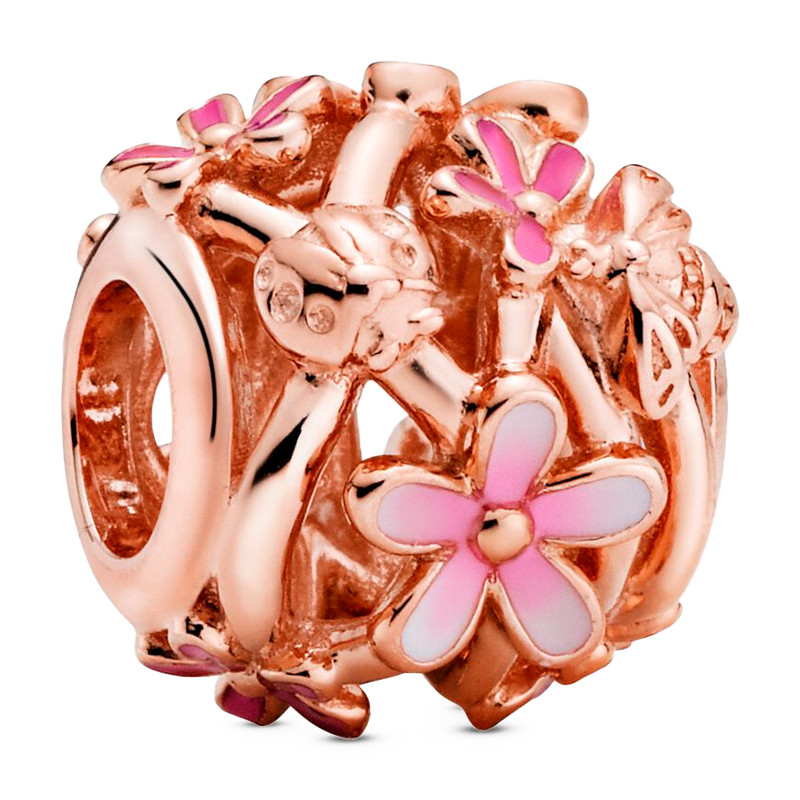 Pandora Charms Ciondolo margherita rosa traforata 788772C01