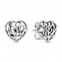 Blooming Hearts Sterling Silver Earrings 297085