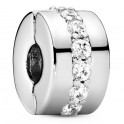 Transparent Shiny Row Clip Charm 791972CZ