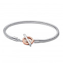 Pulseira Pandora Moments com corrente de cobra e fecho em T 582309C00