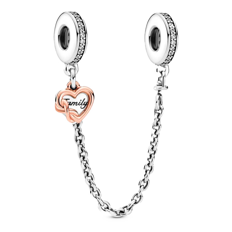 Pandora Bracciali Catena di Sicurezza e Cuore della Famiglia 789541C01-05