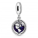 Charm colgante en plata de ley Globo Giratorio 798021CZ