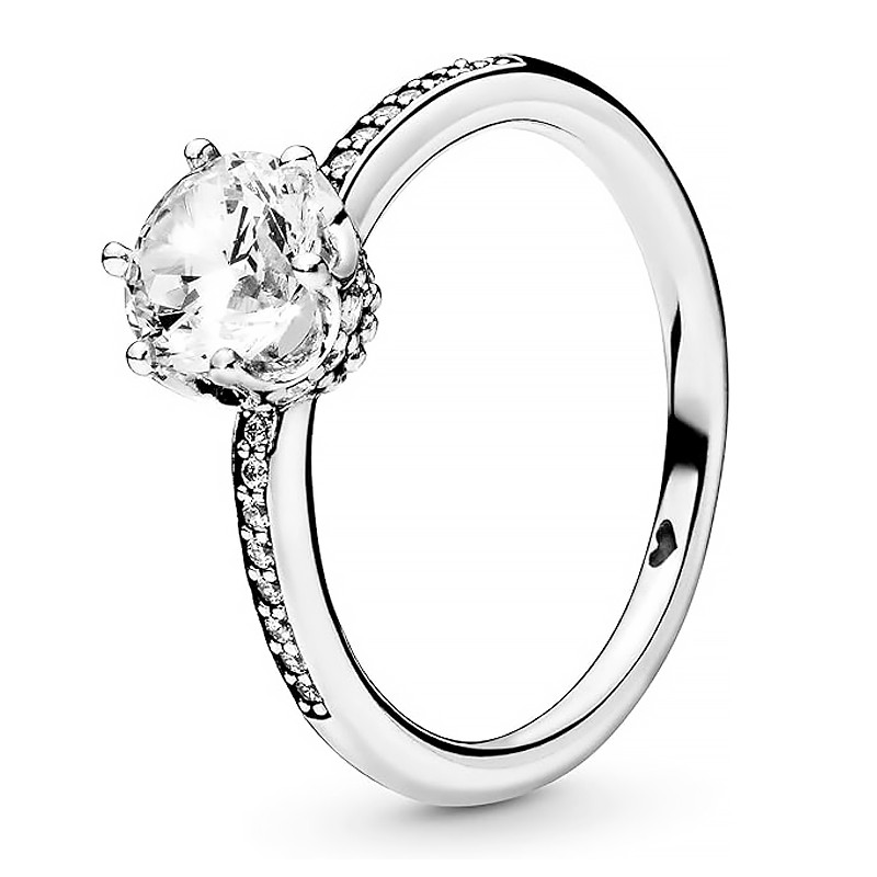 Pandora Anillo Corona resplandor transparente 198289CZ