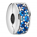 Blue Pavé Clip Charm 791817NSB-MX