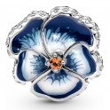 Amuleto de flor amor-perfeito azul 790777C02