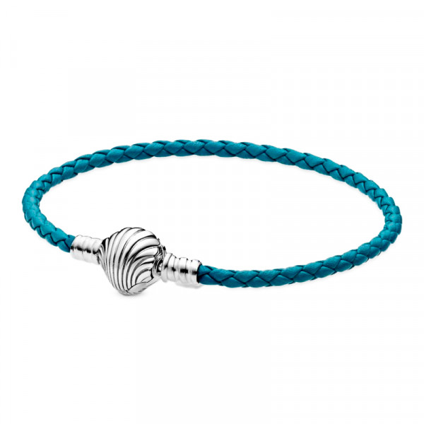 bracelet-pandora-moments-en-cuir-tresse-turquoise-avec-fermoir-coquillage-598951c010