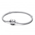 Moments Snake Chain Bracelet with Heart Closure 59071916