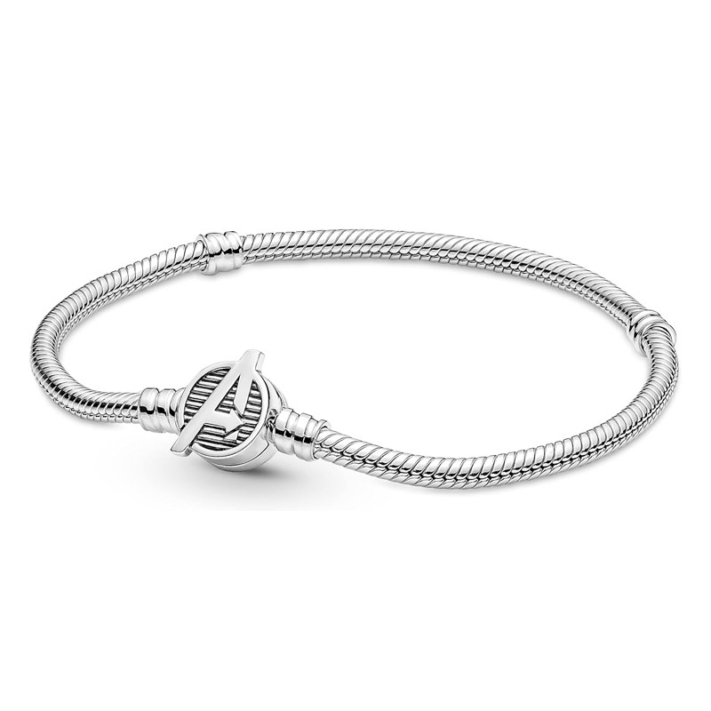 Pandora Pulsera Pandora Moments Cadena de Serpiente Cierre Logo Los Vengadores de Marvel 590784C00