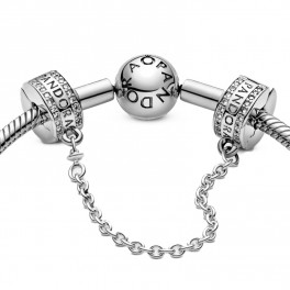PANDORA メッシュバッグ ＆ 扇子 Pandora Logo Safety Chain 792057CZ-5 - Sabina