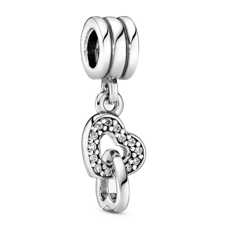 Pandora Charms Ciondolo pendente con cuori intrecciati 791242CZ