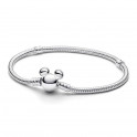 Pandora Moments slangenkettingarmband met Disney Mickey Mouse-sluiting 593061C00