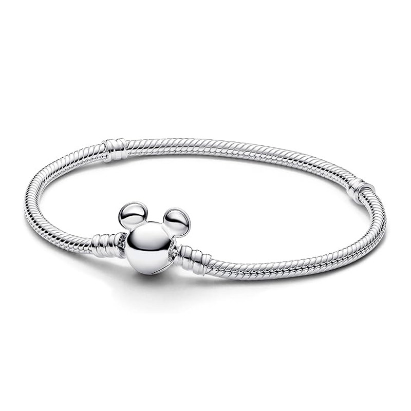 Pandora Pulsera Pandora Moments Cadena de Serpiente con Cierre Mickey Mouse de Disney 593061C00