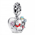 Charm Colgante Doble Winnie the Pooh y Piglet de Disney 792214C01