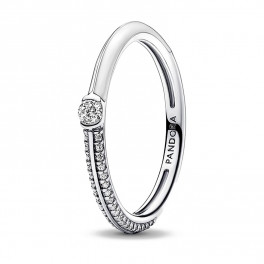 Pandora Doppio anello bianco e pavé ME 192528C02 - Sabina